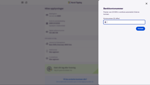 Slik endrer du kontonummer hos Norsk Tipping på datamaskinen guide image